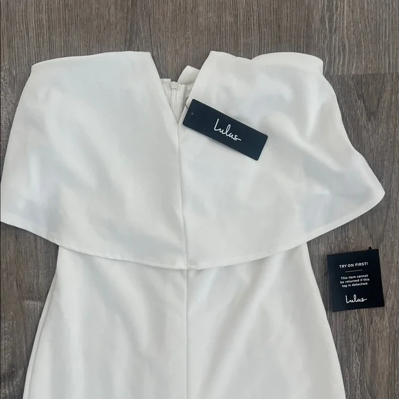 Lulus White Off-Shoulder Jumpsuit - Picture 4 of 8